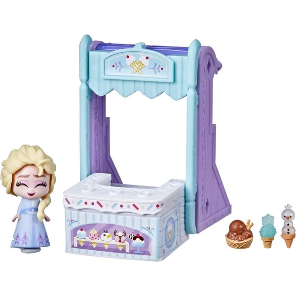 Disney Frozen 2 Twirlabouts Elsa 2-in-1-Spielset mit Schlitten und Eisdiele