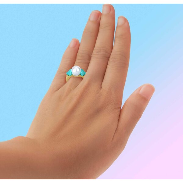 Polly Pocket Mermaid Dreams Kompaktes U-Boot mit 2 Meerjungfrauen, Ring und goldener Truhe