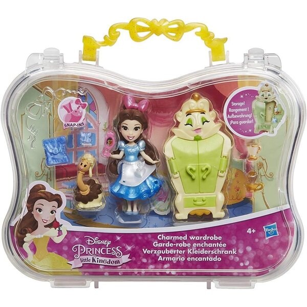 Disney Princess Belle Puppe mit Story-Szenarien und Zauberkleid