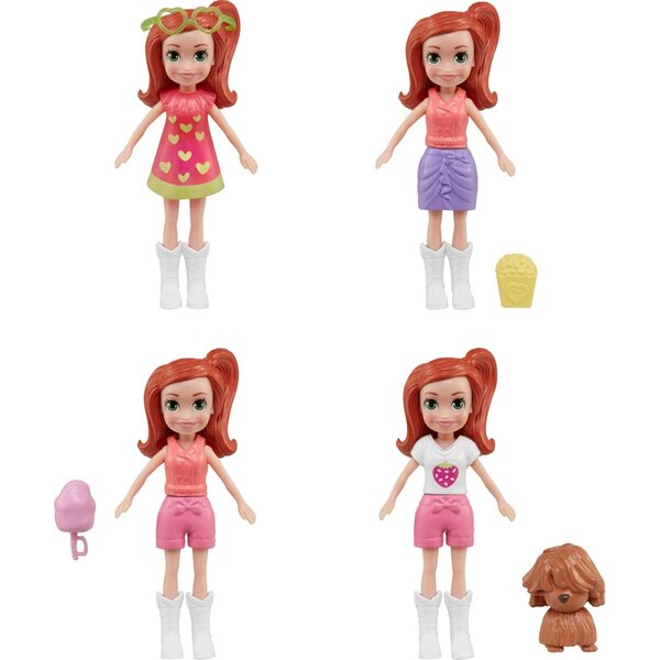 Polly Pocket Tropical Carnival mit Puppe, Welpe, Riesenrad und Zubehör