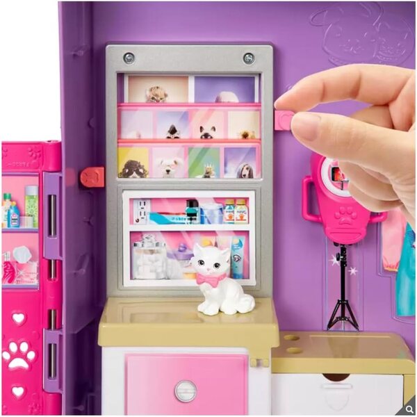 Barbie Pet Nursery Spielset mit 8 Tieren und Zubehör für Mädchen ab 3 Jahren