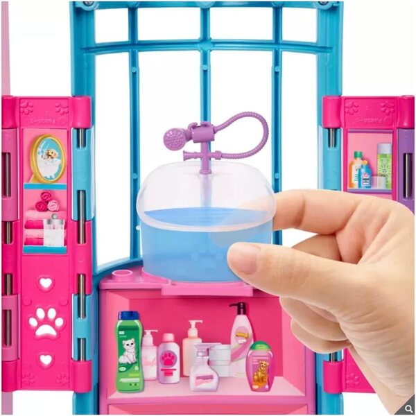 Barbie Pet Nursery Spielset mit 8 Tieren und Zubehör für Mädchen ab 3 Jahren