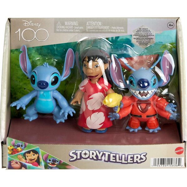 Disney 100 Geschichtenerzähler-Set LILO & Stitch – 3 bewegliche Figuren mit Zubehör