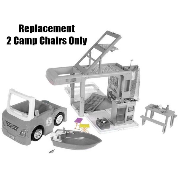 Sedie da campeggio di ricambio per Barbie 3-in-1 DreamCamper GHL93 - Set da 2