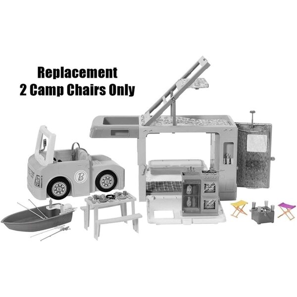Sedie da campeggio di ricambio per Barbie 3-in-1 DreamCamper GHL93 - Set da 2