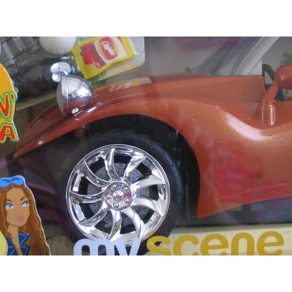 Barbie My Scene Jammin' in Jamaica Dune Buggy Kupfer 2003 Fahrzeug mit Zubehör