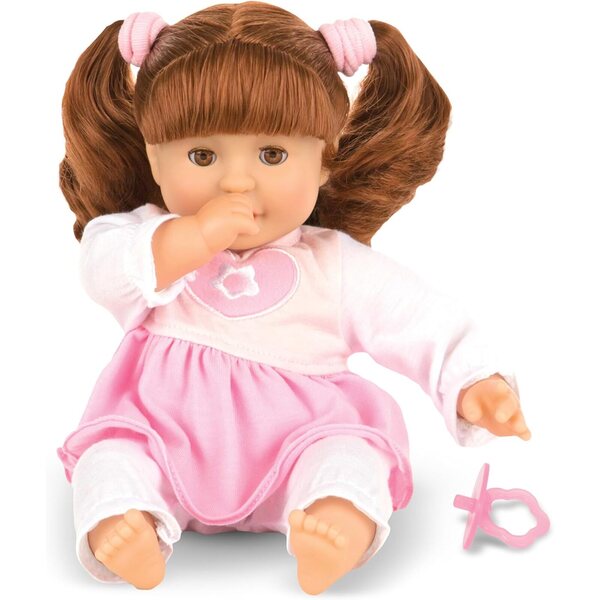 Brianna Melissa & Doug Kuschelpuppe mit besticktem Kleid und Schnuller inklusive