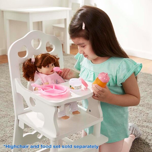 Brianna Melissa & Doug Kuschelpuppe mit besticktem Kleid und Schnuller inklusive