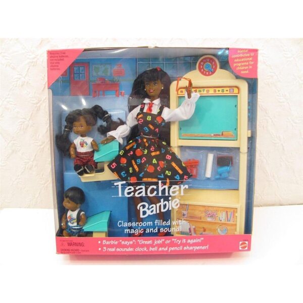 Barbie insegnante con suoni reali e 2 studenti set gioco 1995 edizione speciale