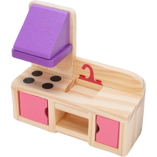 Chrees Set Mobili Casa delle Bambole Legno di Faggio, Giocattolo Educativo Bambini