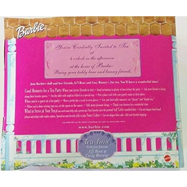 Barbie Tea Time 1999 Geschenkset mit Puppe, Plüschfreunden und Teezubehör
