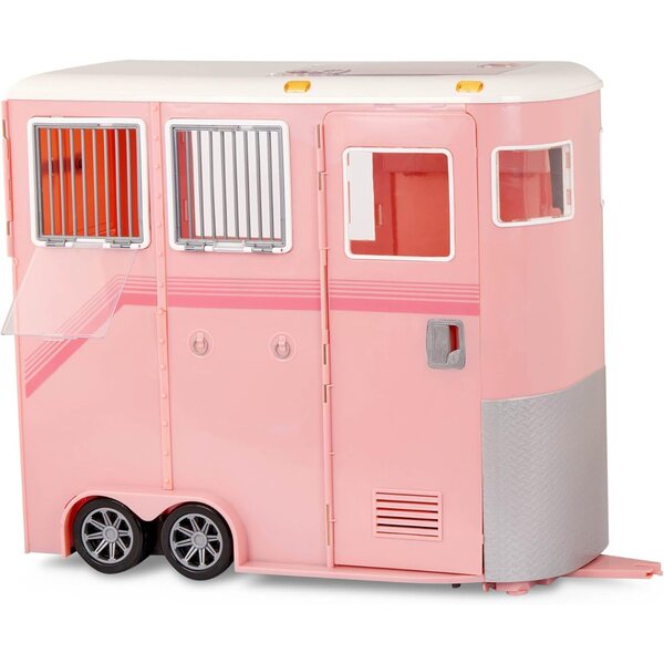 Our Generation Set Rimorchio per Cavalli Rosa 'Mane to Travel' - Accessori per Bambole 46 cm