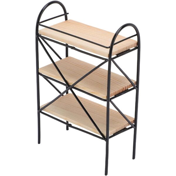 Mini Libreria in Ferro Scala 1:12 - Elegante Portalibri per Casa delle Bambole