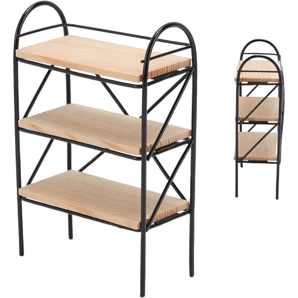 Mini Libreria in Ferro Scala 1:12 - Elegante Portalibri per Casa delle Bambole
