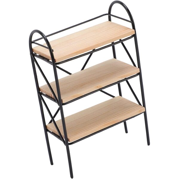 Mini Libreria in Ferro Scala 1:12 - Elegante Portalibri per Casa delle Bambole