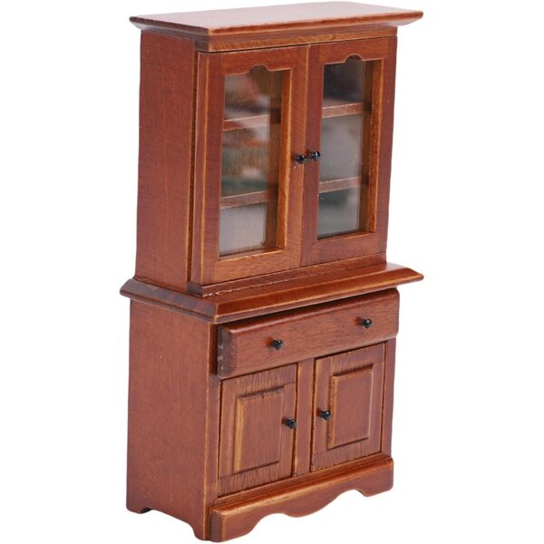 Armadietto casa delle bambole 1:12 in legno elegante e resistente per collezionisti