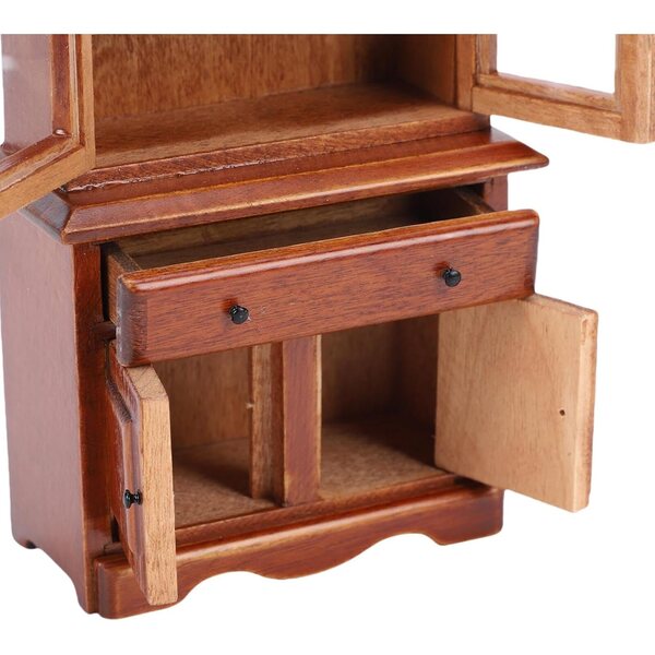 Armadietto casa delle bambole 1:12 in legno elegante e resistente per collezionisti