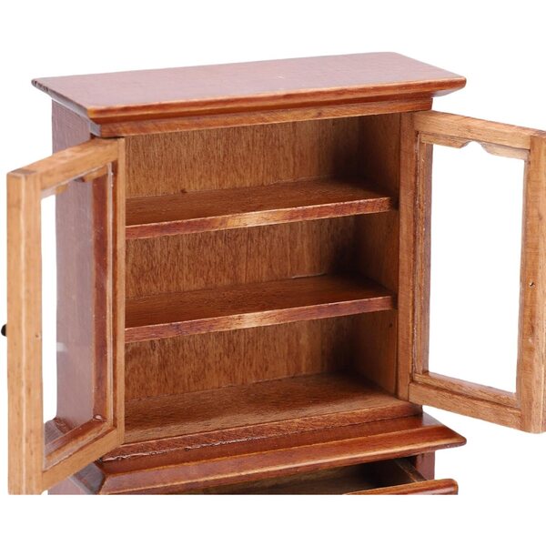 Armadietto casa delle bambole 1:12 in legno elegante e resistente per collezionisti