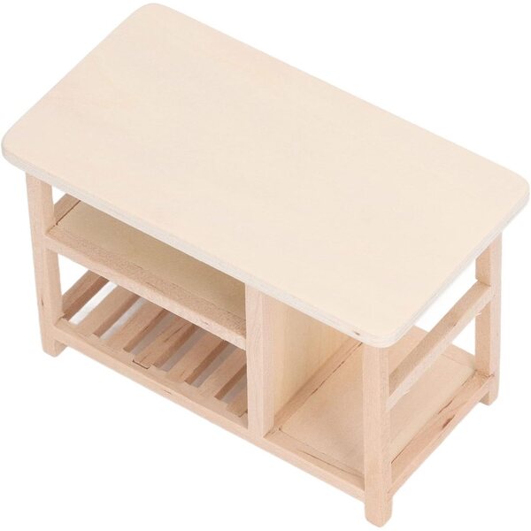 Chrees Tavolo in Legno per Casa delle Bambole Scala 1:12, Non Verniciato, Ecologico