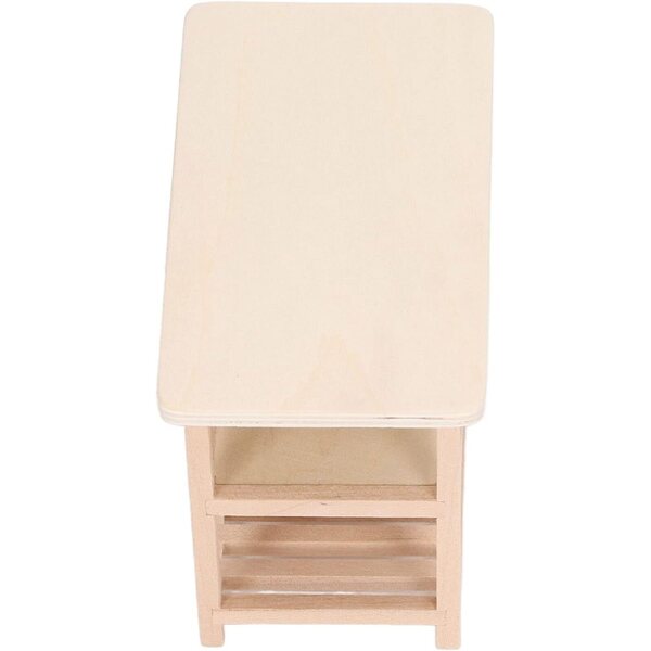 Chrees Tavolo in Legno per Casa delle Bambole Scala 1:12, Non Verniciato, Ecologico