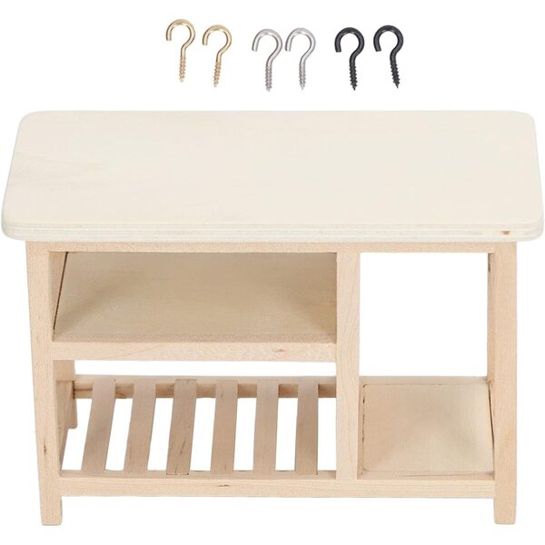 Chrees Tavolo in Legno per Casa delle Bambole Scala 1:12, Non Verniciato, Ecologico