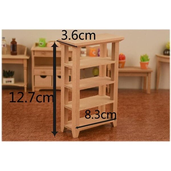 Casa delle bambole in legno 1:12 Libreria miniatura accessori sicuri Uterui