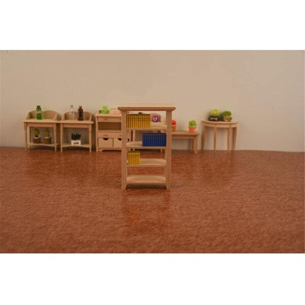 Casa delle bambole in legno 1:12 Libreria miniatura accessori sicuri Uterui