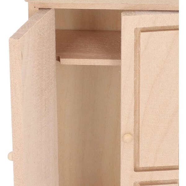 Chrees Armadio in Miniatura in Legno per Casa delle Bambole Scala 1/12, Doppia Porta