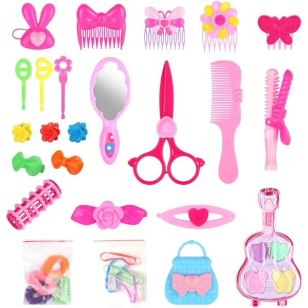 Cocoarm Make-up- und Friseurpuppen-Set, 25-teilig, mit Zubehör für Mädchen