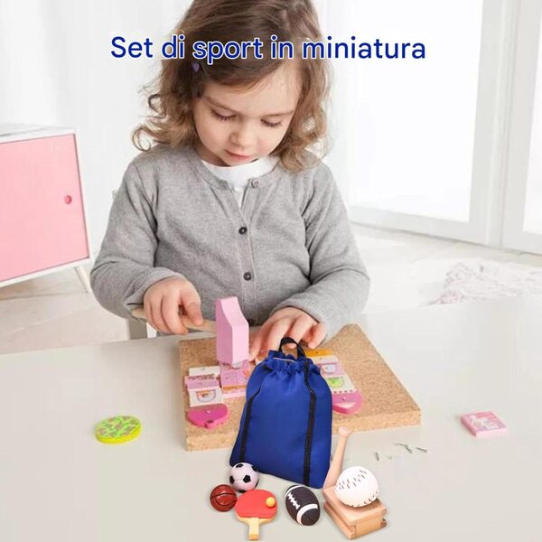 Puppenhaus-Miniatur-Sportset – Lernfiguren für Kinder