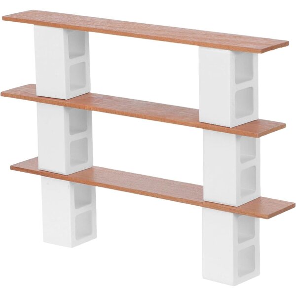 Mini libreria in legno per casa delle bambole ERINGOGO, 14,6x10,3x2,2 cm