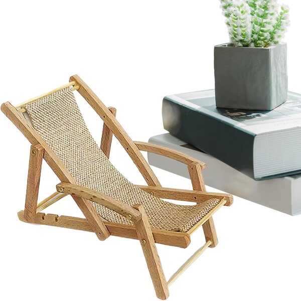 Mini Sedia in Legno 15 cm – Decorazione Realistica per Casa, Ufficio e Vetrine