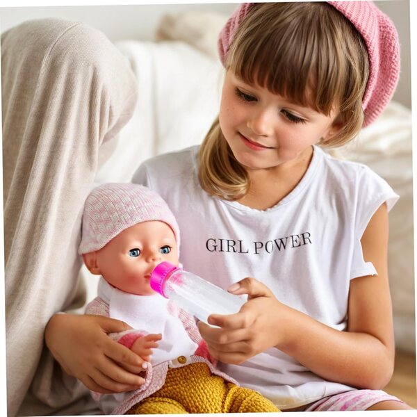 7-teiliges Babyflaschen- und Schnullerset für Puppen mit verschwindendem Milcheffekt, Kinderspiel