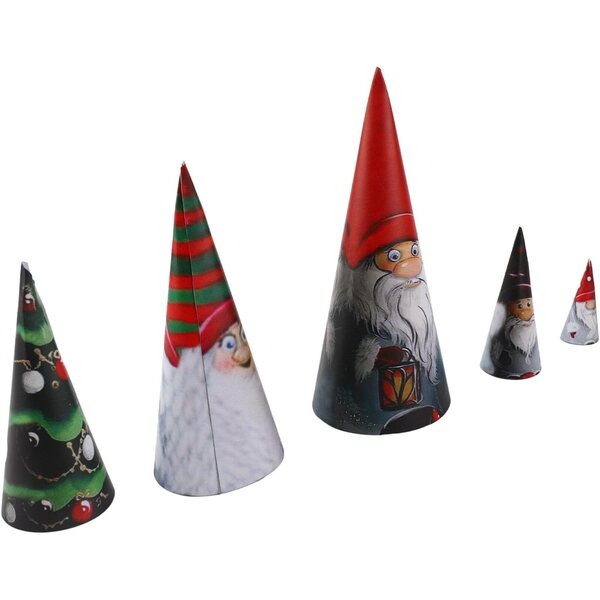 Decorazioni natalizie in PVC, bambole impilabili originali per albero e centrotavola