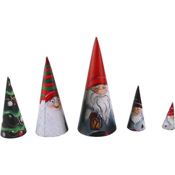 Decorazioni natalizie in PVC, bambole impilabili originali per albero e centrotavola