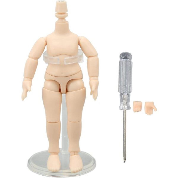 Corpo Bambola Articolato 1/12 in Cemento Plastico 10,5 cm - Gioco Creativo Fai da Te