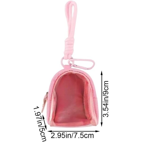 Borsa Trasparente Porta Figure con Portachiavi e Cordino - Custodia Protettiva 9x7,5x5 cm