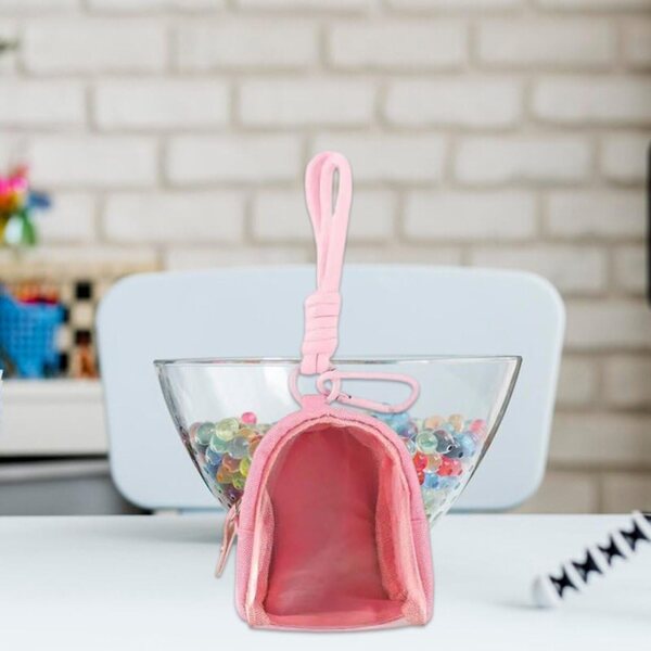 Borsa Trasparente Porta Figure con Portachiavi e Cordino - Custodia Protettiva 9x7,5x5 cm