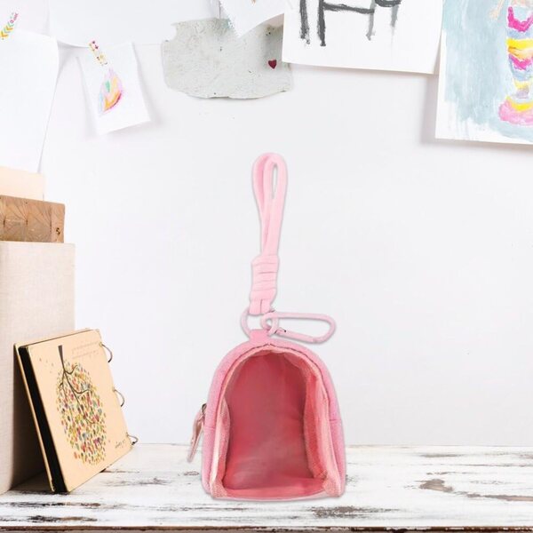 Borsa Trasparente Porta Figure con Portachiavi e Cordino - Custodia Protettiva 9x7,5x5 cm