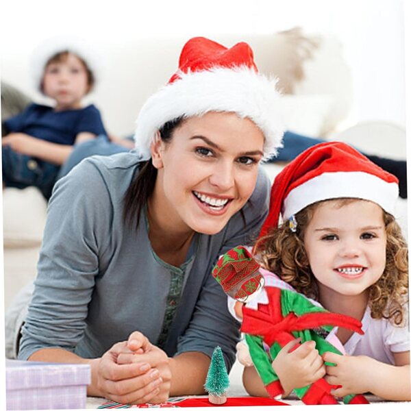 Weihnachtselfen-Set mit Mini-Stoffzubehör für Puppen und festliche Dekorationen