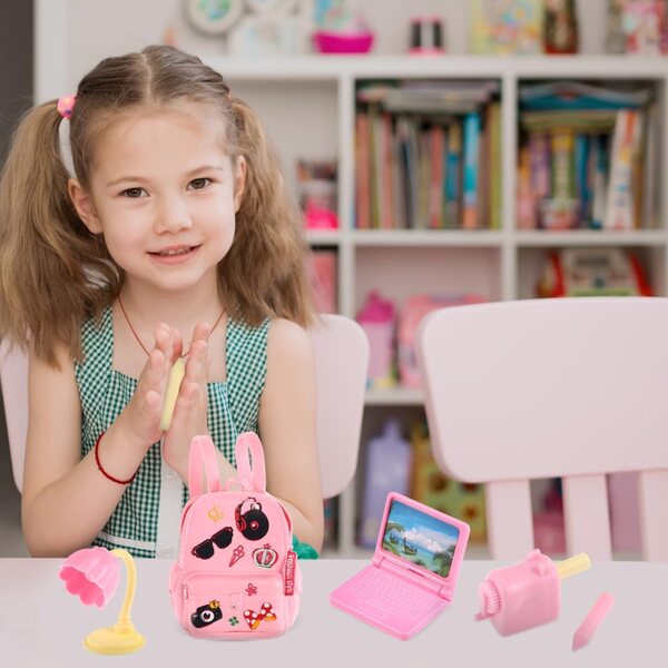 Operitacx set 18 mini accessori scuola per casa delle bambole, dettagli realistici