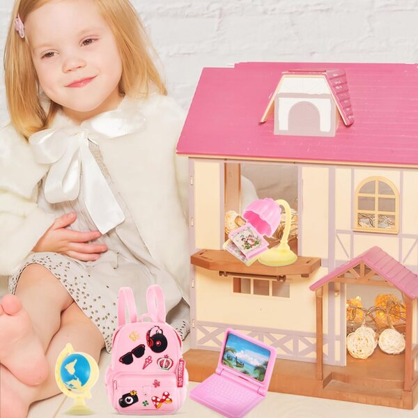 Operitacx set 18 mini accessori scuola per casa delle bambole, dettagli realistici