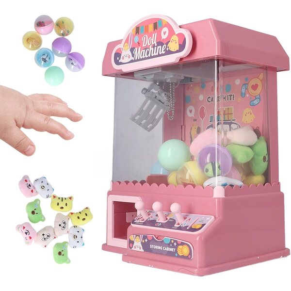 Mini-Puppenspielzeug mit Musik und Lichtern, 10 Puppen, 20 Münzen und 10 Muscheln zum Spaß