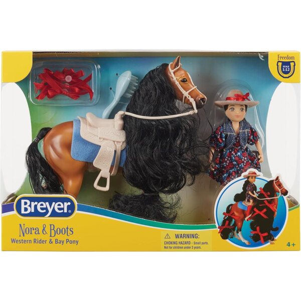 Breyer Horses Freedom Series Nora & Boots – bewegliches Westernpferd und Cowgirl