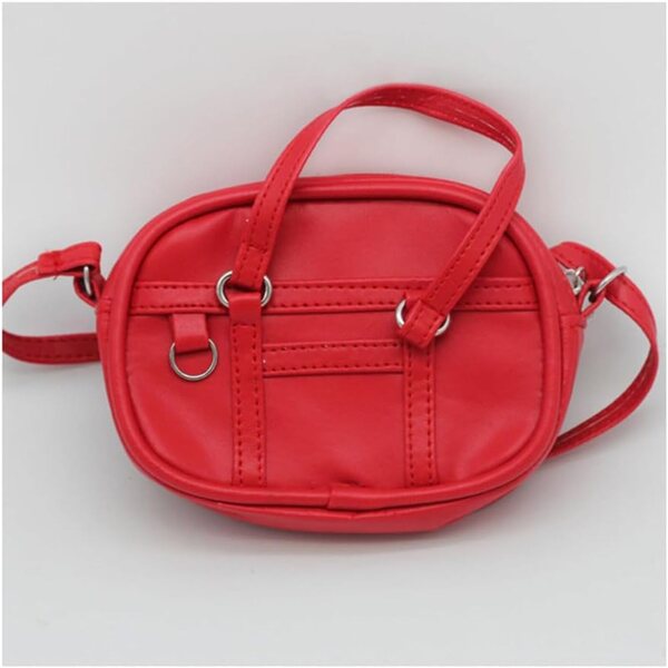 Borsa a tracolla rossa per bambole da 46 cm con giunto sferico - accessorio giocattolo