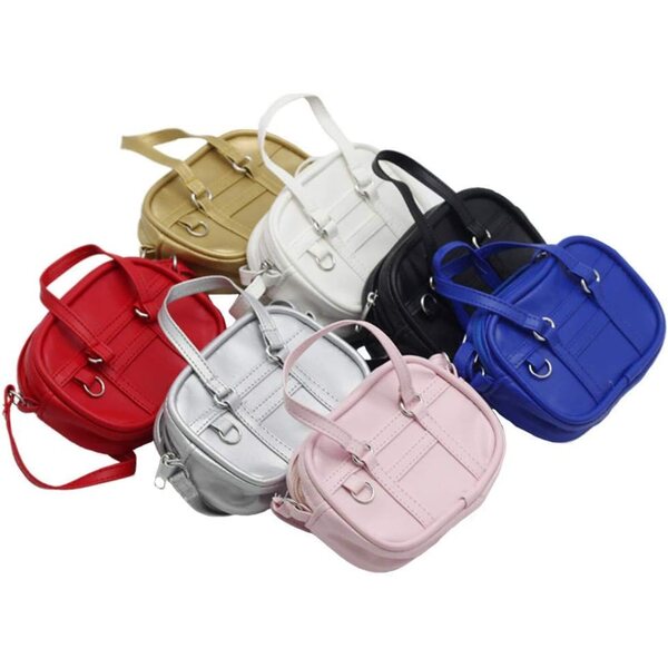 Borsa a tracolla rossa per bambole da 46 cm con giunto sferico - accessorio giocattolo