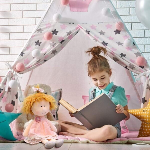 Bambola di Pezza Morbida 35 cm Fatta a Mano | Perfetta per Bambini e Decorazione