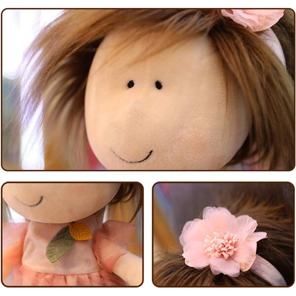 Bambola di Pezza Morbida 35 cm Fatta a Mano | Perfetta per Bambini e Decorazione