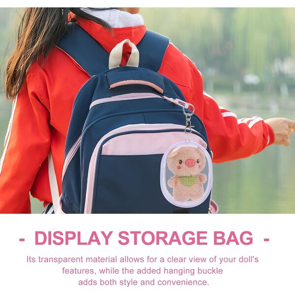 BESPORTBLE Borsa Trasparente Porta Bambole Piccola, Resistente e Portatile