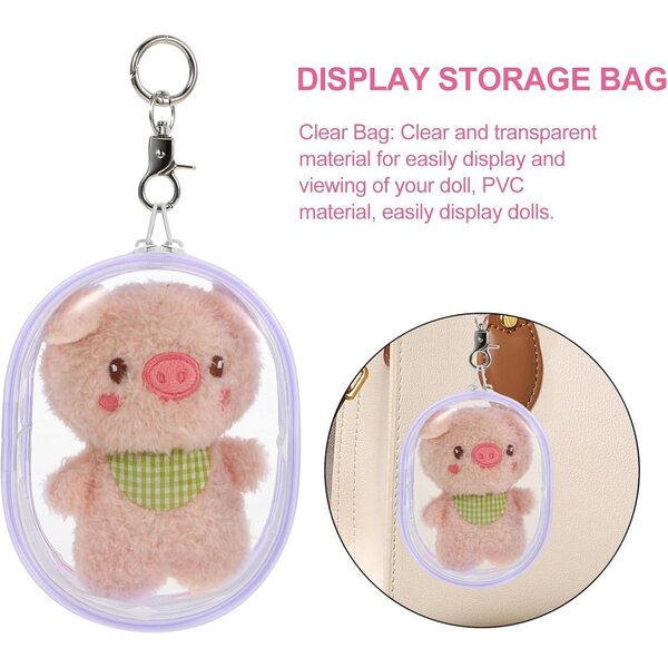 BESPORTBLE Borsa Trasparente Porta Bambole Piccola, Resistente e Portatile